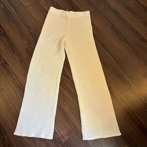 NWT House of Harlow 1960 cream sequin knit pants small